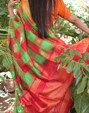 Checked Kanchi Silk Cotton Saree