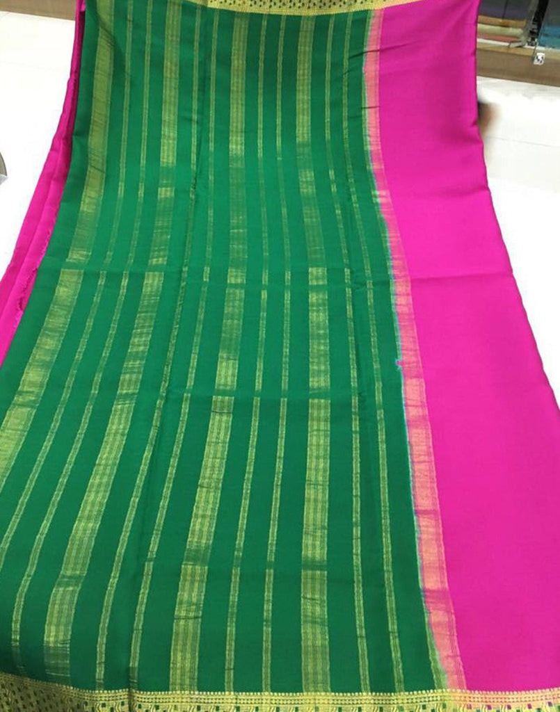 Rani Pink Mysore silk Saree