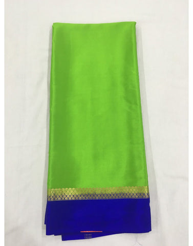 Parrot Green Mysore silk Saree