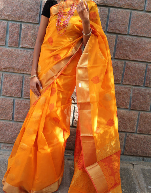 Mustard Yellow Narayanpet Silk