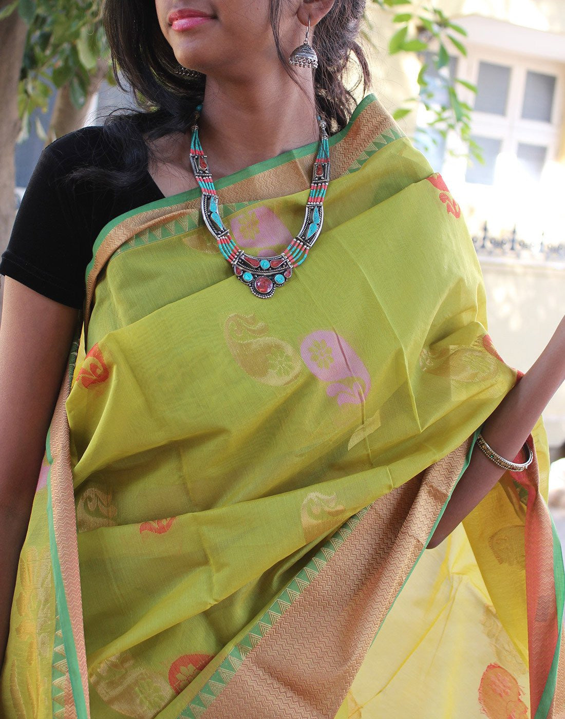 Leaf Green Narayanpet Silk