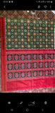 Red Pure Ikkat Silk Saree