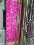 Pink Pure Ikkat Silk Saree