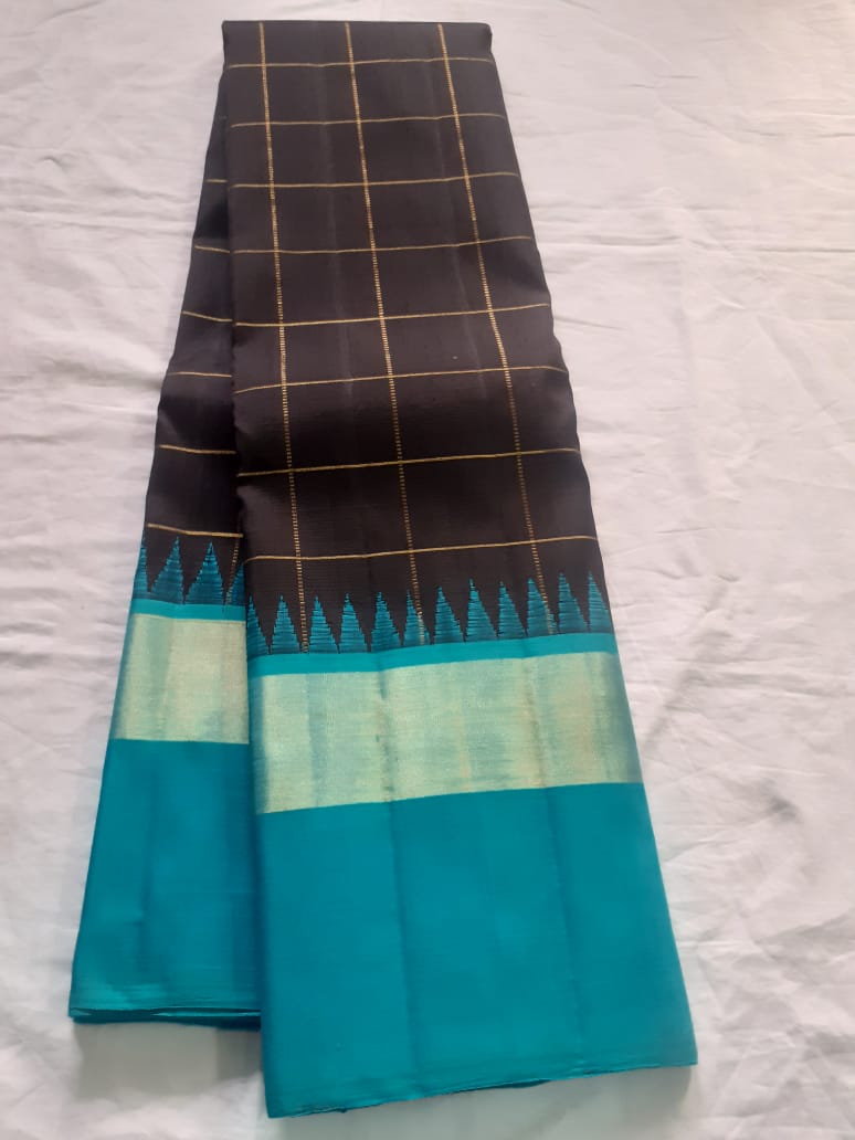 Black Kanjeevaram Silk Saree