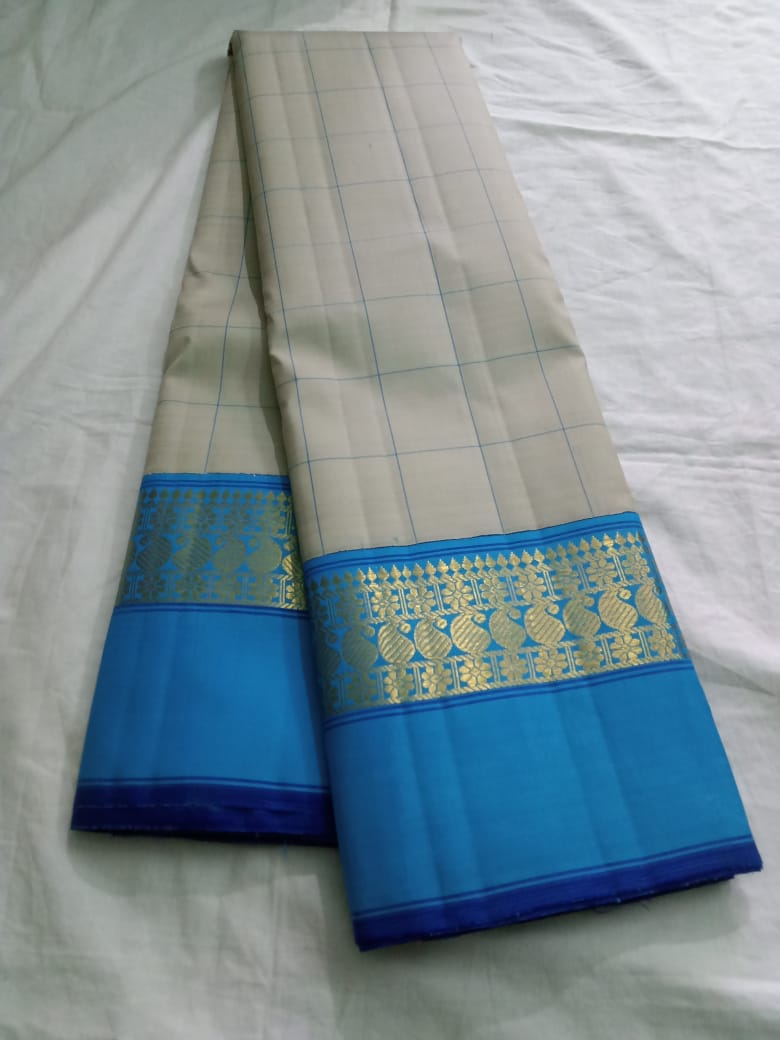 Copper Kanjeevaram Silk Saree