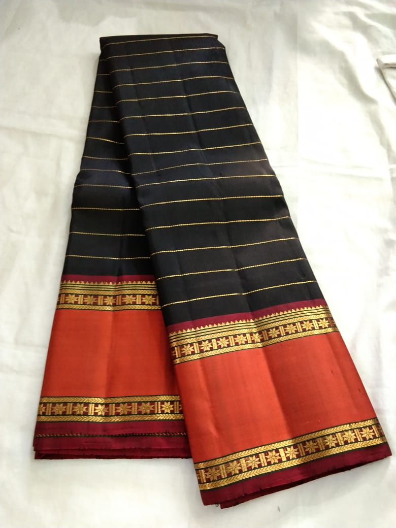 Black Kanjeevaram Silk Saree