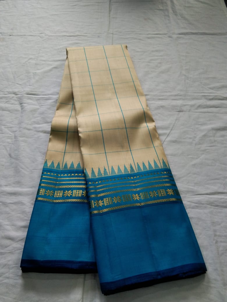 Copper Kanjeevaram Silk Saree