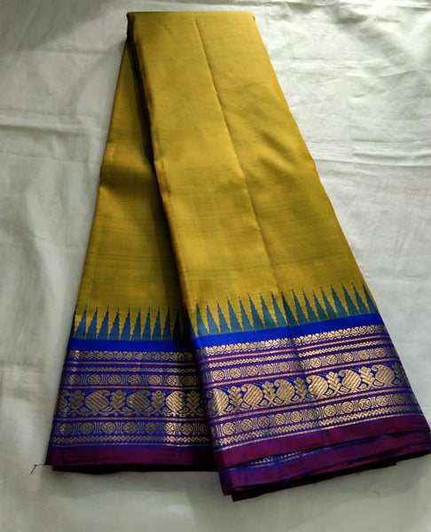 Gold Kanjeevaram Silk Saree