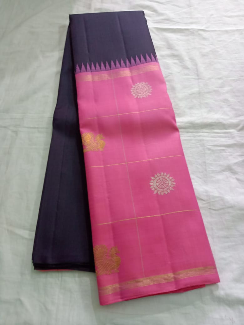 Pink Kanjeevaram Silk Saree