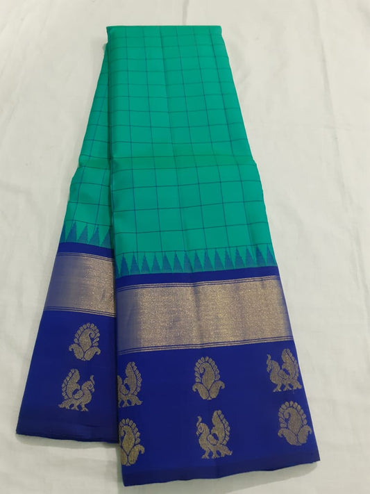 Dark Blue Kanjeevaram Silk Saree