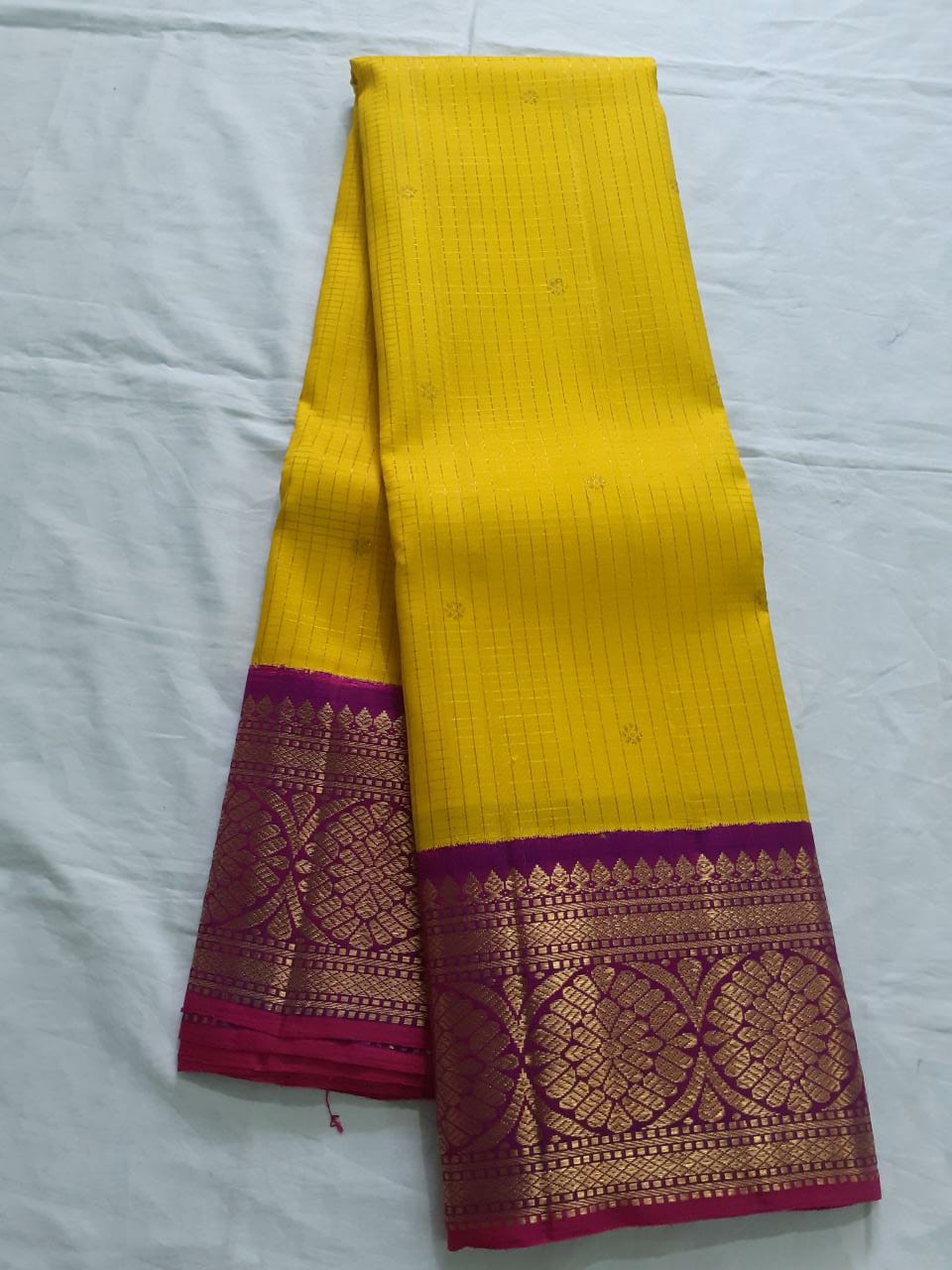 Yellow Kanjeevaram Silk Saree