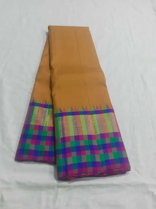 Orange Kanjeevaram Silk Saree