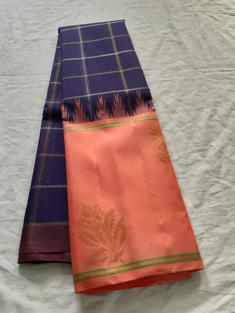 Blue Kanjeevaram Silk Saree