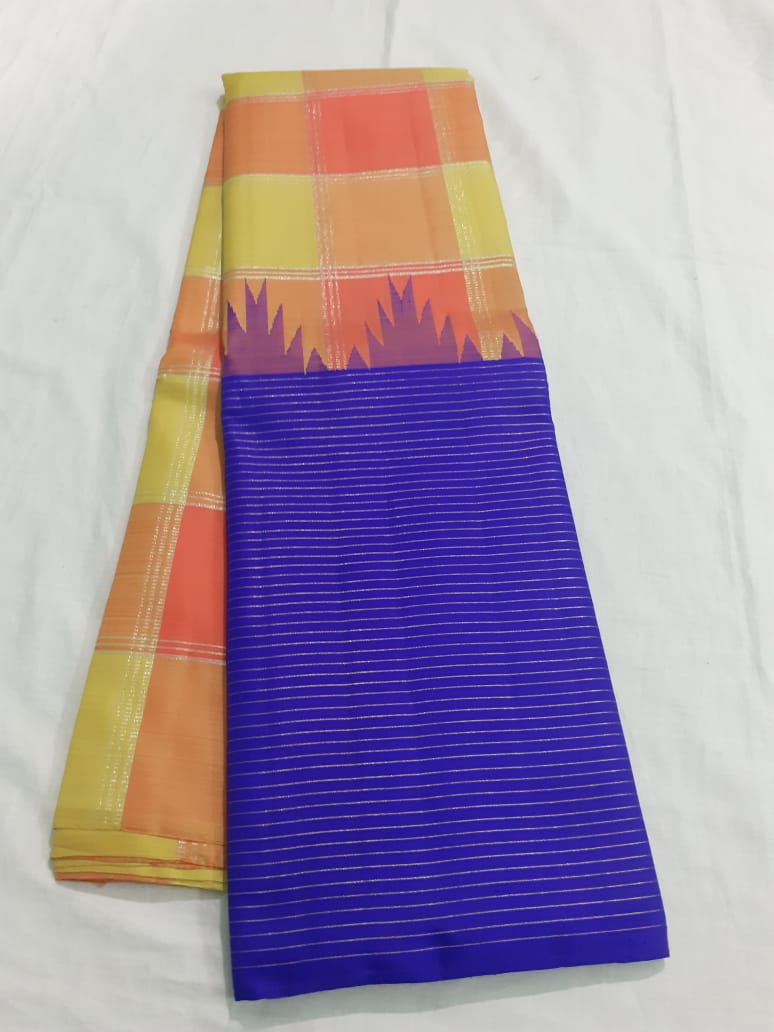 Blue Kanjeevaram Silk Saree