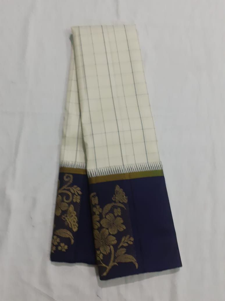 Grey Kanjeevaram Silk Saree