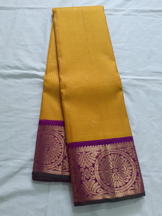 Yellow Kanjeevaram Silk Saree