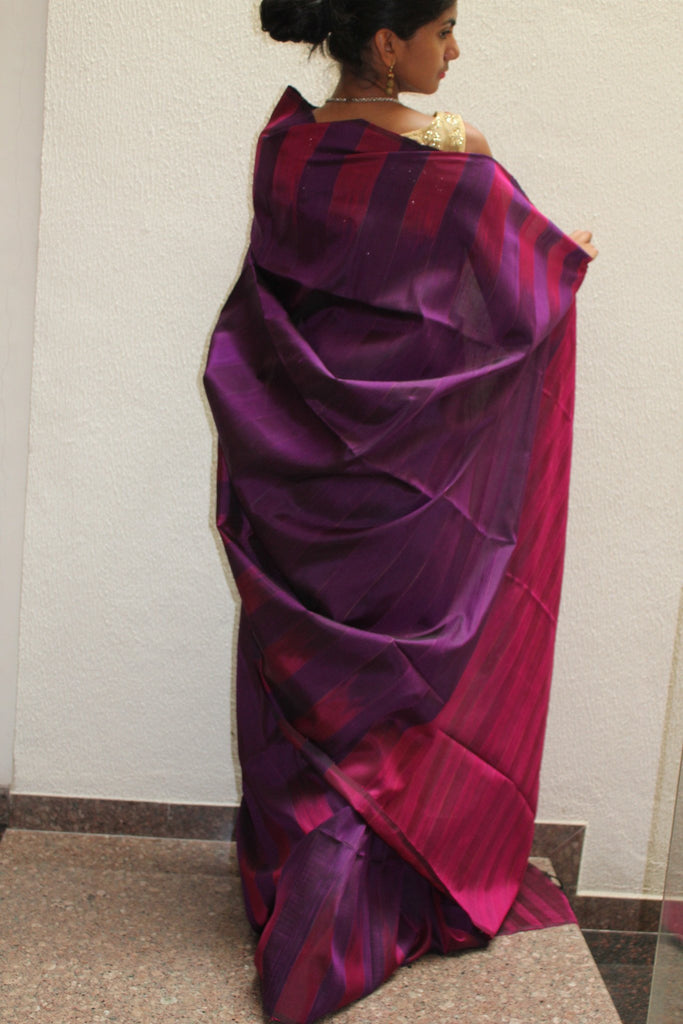 Purple Bendex Silk Saree
