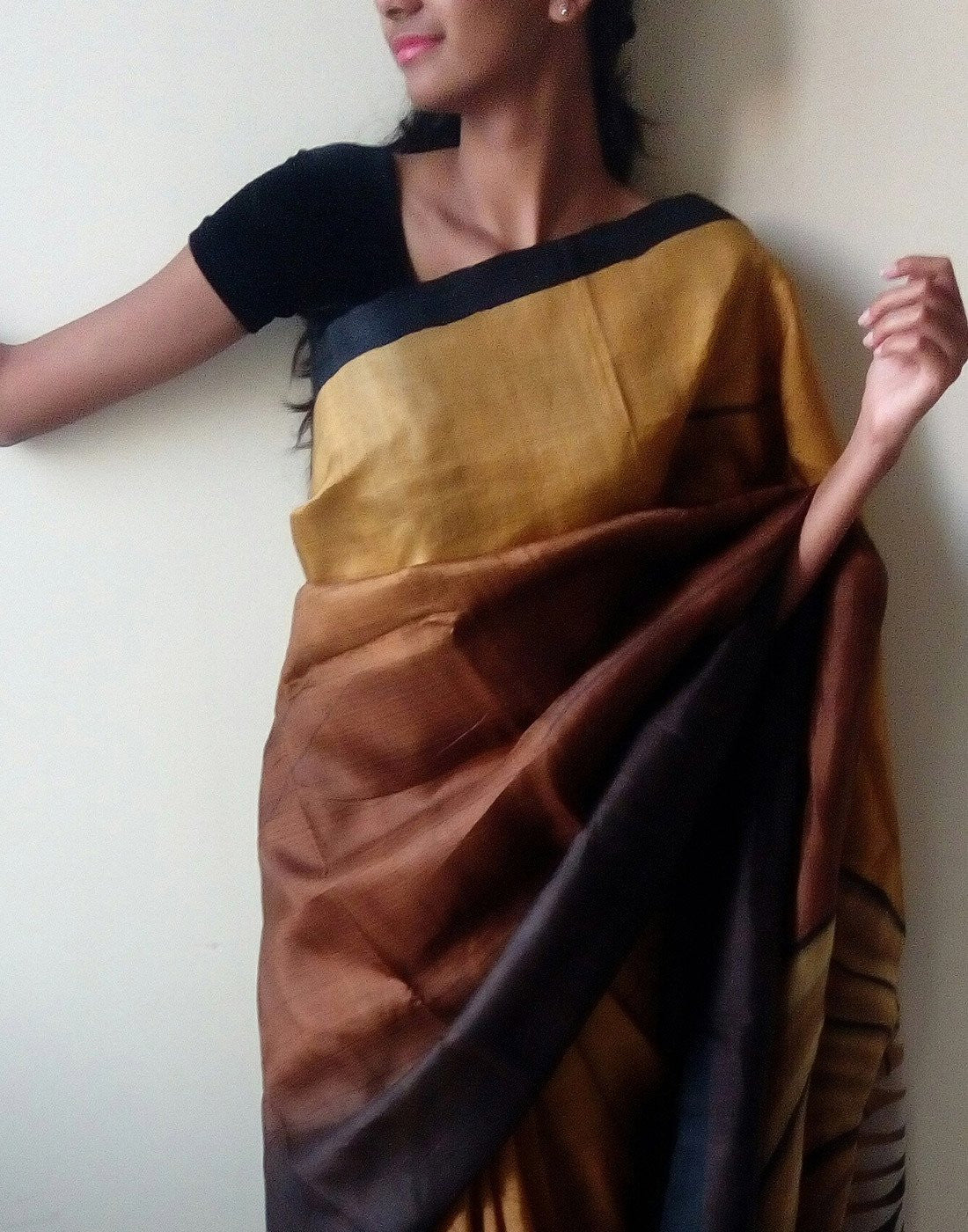 Krishna Handpainted Bishnupuri Silk Saree