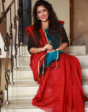 Beautiful Red Bengal Ashina Silk Saree