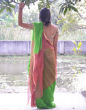 Green Handloom Ahinsa Silk Saree