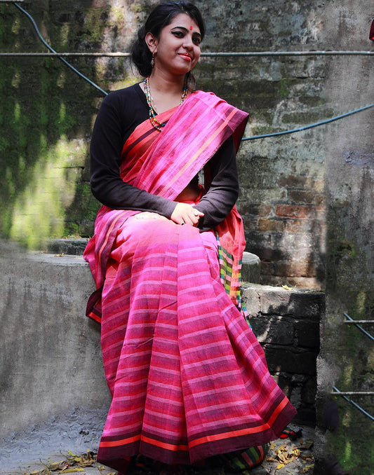 Multicoloured Cotton Gamchha Saree