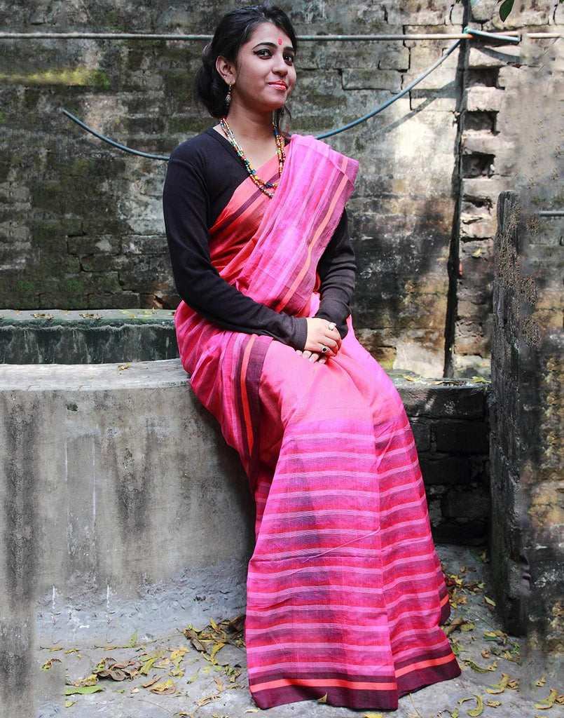 Multicoloured Cotton Gamchha Saree
