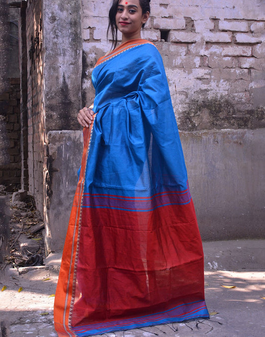 Blue Bengal Cotton Silk