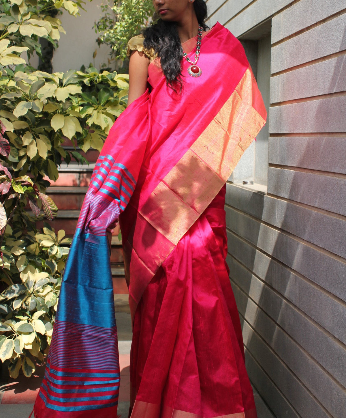 Pink Raw Silk