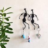 Wrought Iron 4 Hook Tribal key chain Holder