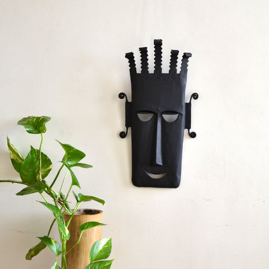 Wrought Iron Tribal Mask wall decorative