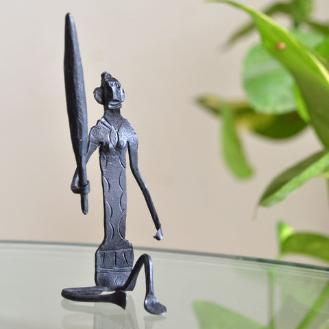 Wrought Iron Tribal Woman showpiece Figurine