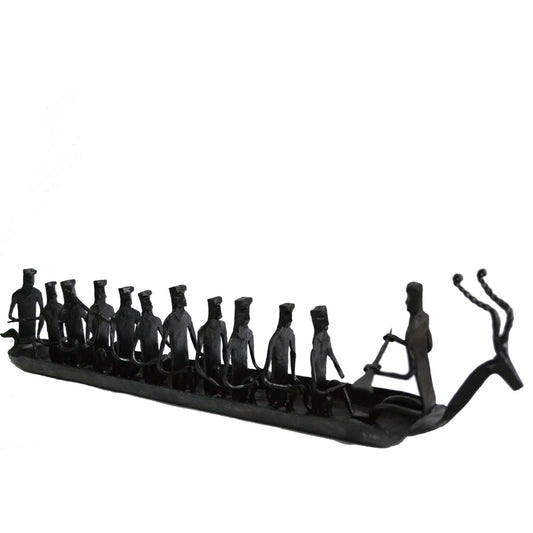 Wrought Iron Kerla Boat Showpiece Figurine