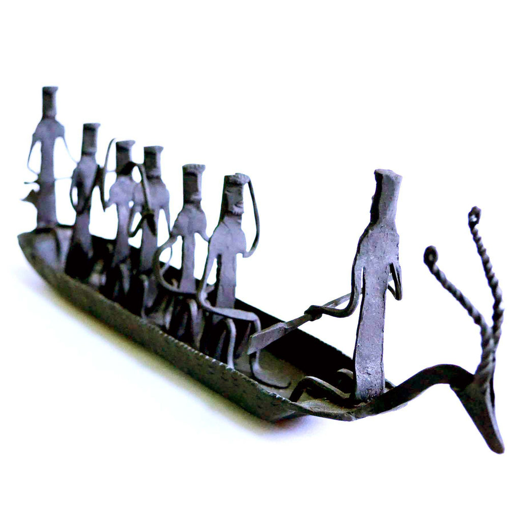 Wrought Iron Kerla Boat Showpiece Figurine