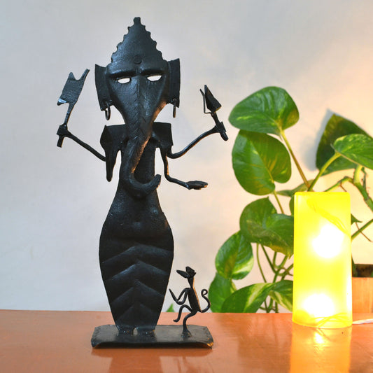 Wrought Iron Ganapati Showpiece Figurine