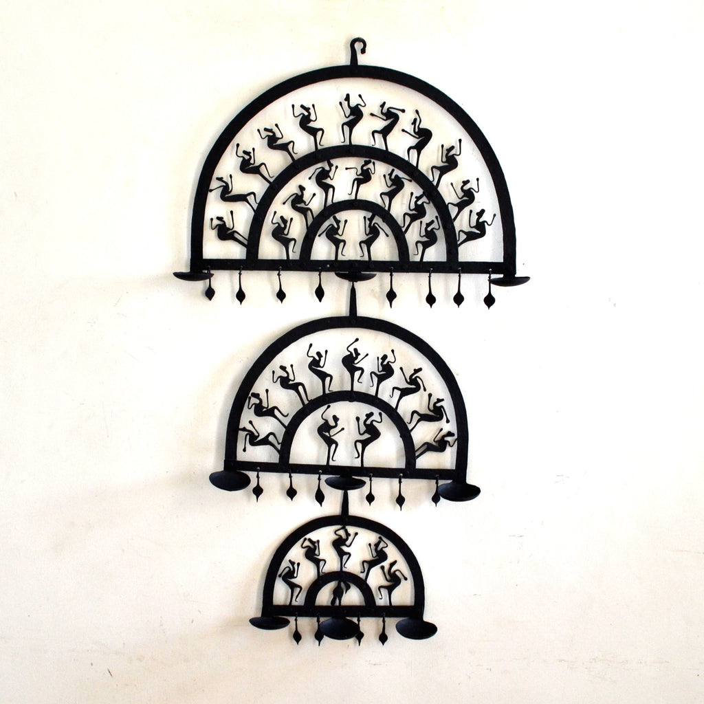 Wrought Iron 9 candle holder wall Decorative