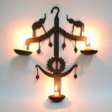 Wrought Iron 3 Candle Holder wall decorative