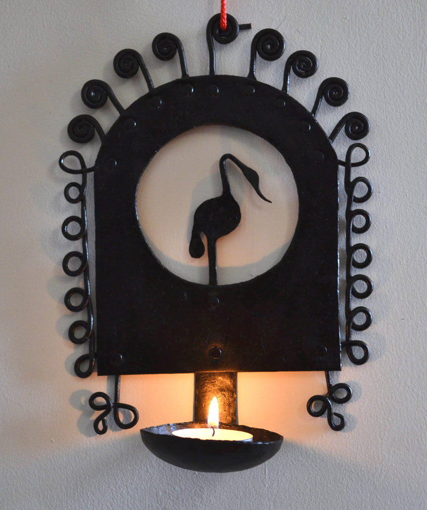 Wrought Iron 1 candle Holder wall decorative