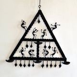 Wrought Iron 4 candle Holder Triangle wall decorative