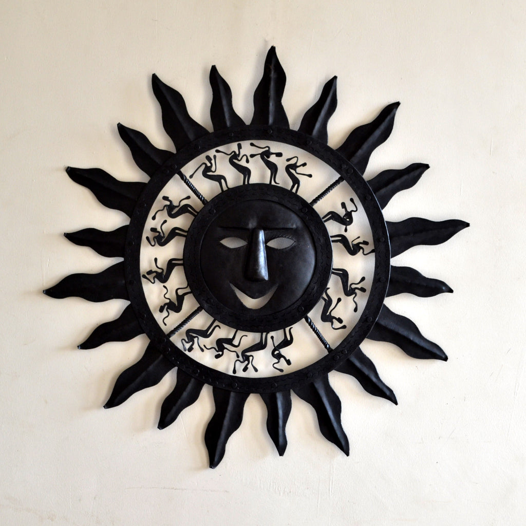 Wrought Iron Abstract Sun Wall Decorative