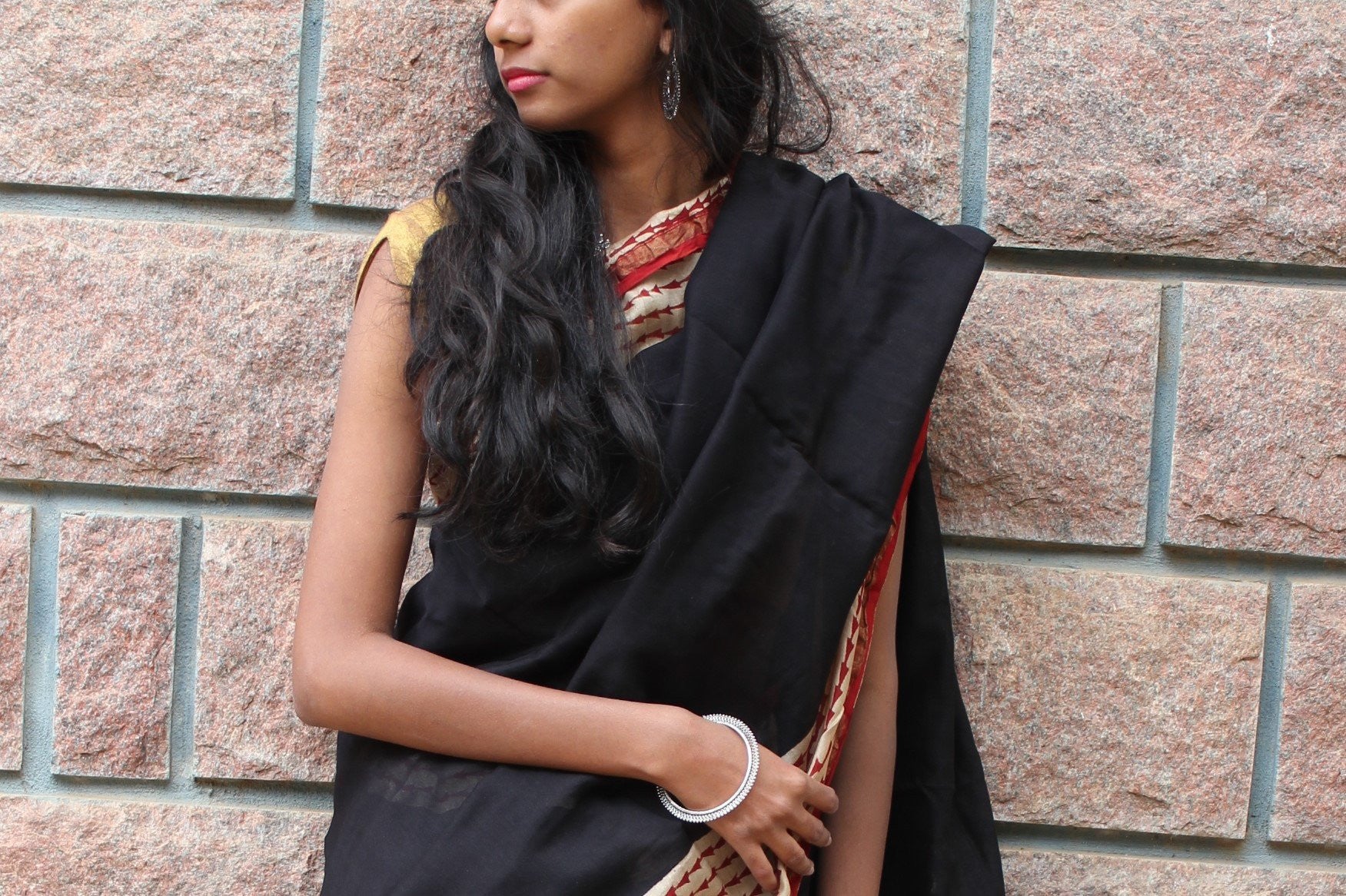 Black Dabu Saree