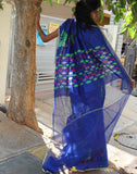 Blue  Banaras Net Saree