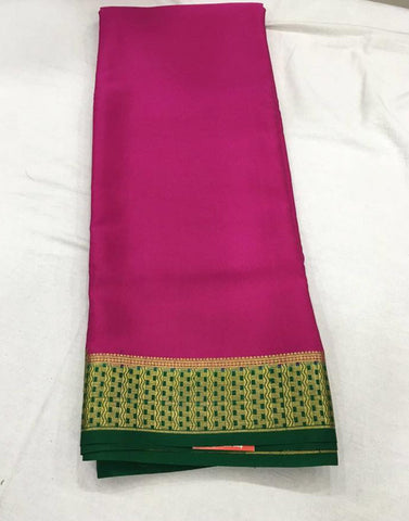 Pink Mysore silk Saree