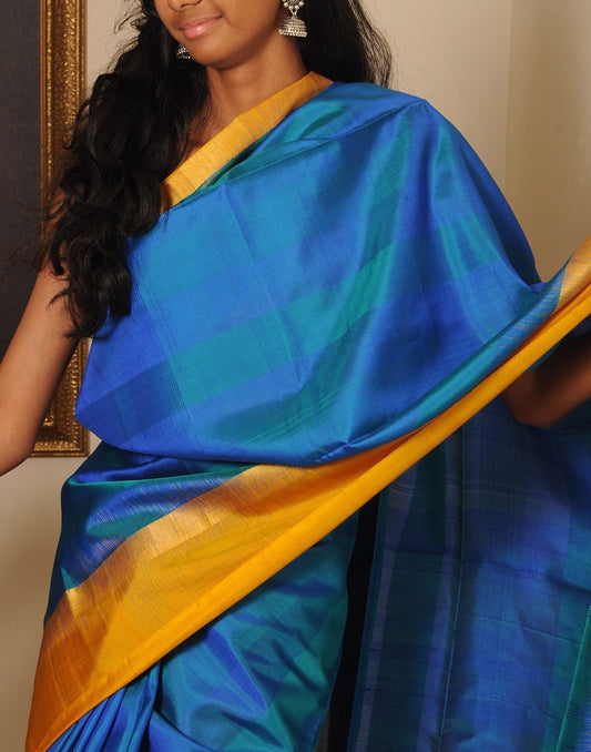 Blue Bendex Silk Saree