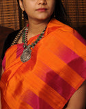 Orange Bendex Silk Saree