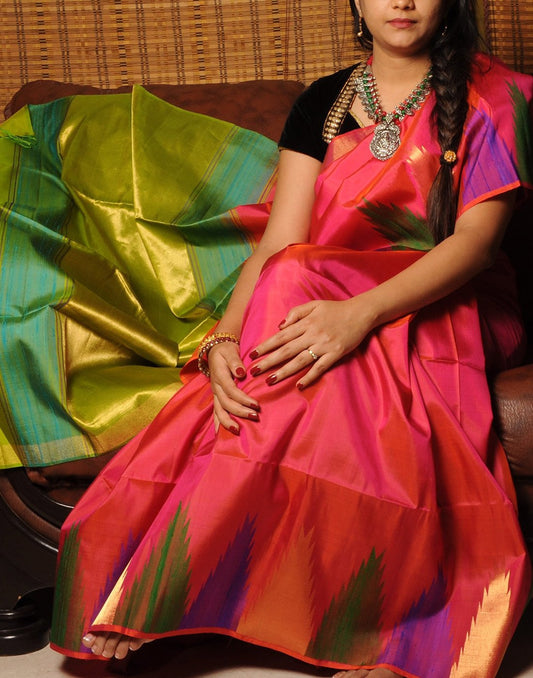 Pink Bendex Silk Saree