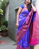 Royal Blue Banaras Dupion Silk Saree