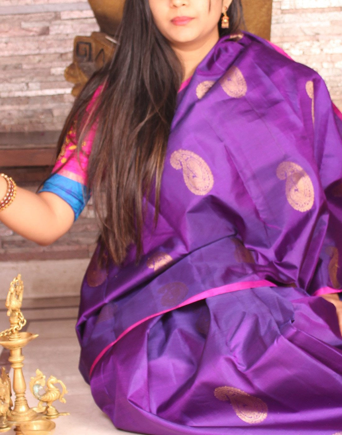 Purple Kanjeevaram Silk Saree