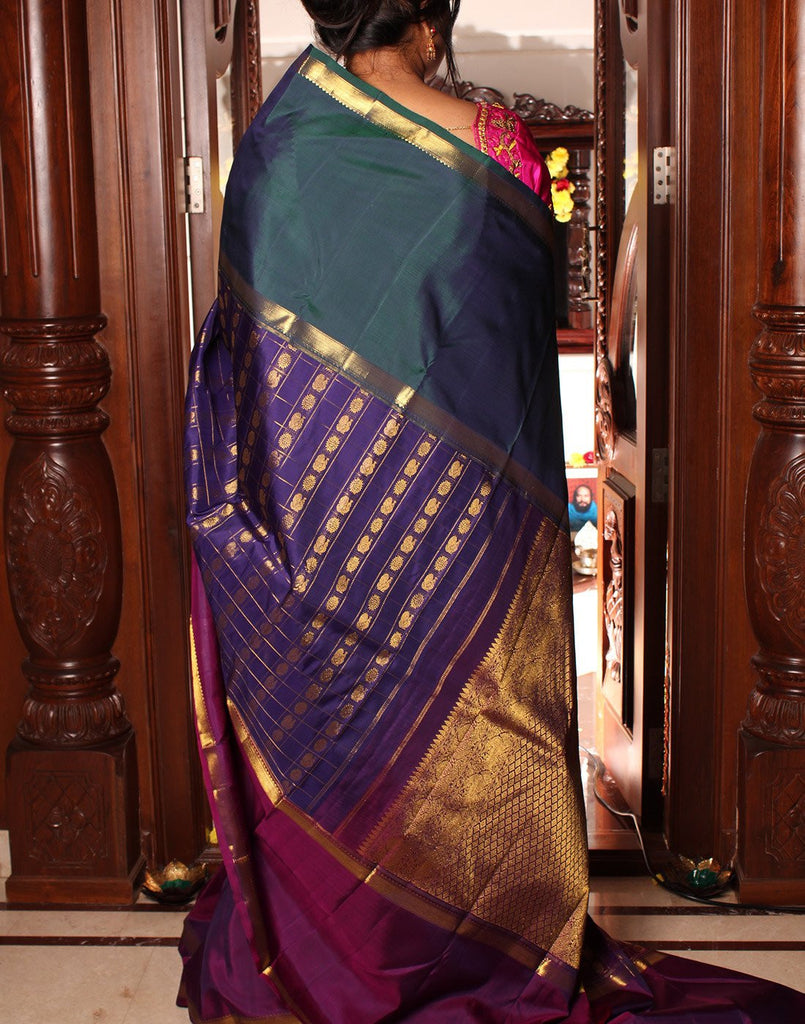 Purple Kanjeevaram Silk Saree