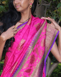 Majentha Banaras Dupion Silk Saree