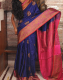 Royal Blue Banaras Dupion Silk Saree